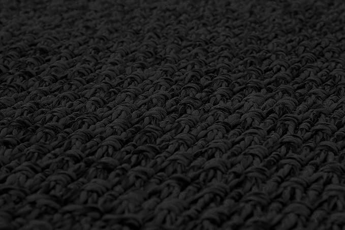 Easy Jute Rugs 8x10 Dark Gray Color Living Room Indoor Outdoor Area Rug for Farmhouse Patio and Kitchen Rug High Traffic Washable Easy to Clean Solid Woven Design Outside Carpet (8 x 10)