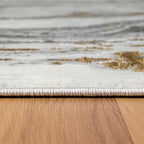 LUXE WEAVERS Marble Effect Abstract Gray 6x9 Area Rug