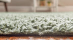 Unique Loom Davos Shag Collection Area Rug - Solid (7' 1" Square, Sage)