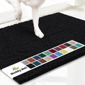 Muddy Mat® Shown on TV – Super Absorbent Microfiber Dog Door Mat for Muddy Paws, Non-Slip Washable Pet Rug, Quick Dry Chenille Entryway Carpet, Machine Washable Indoor Outdoor mat, Black 28"x18"