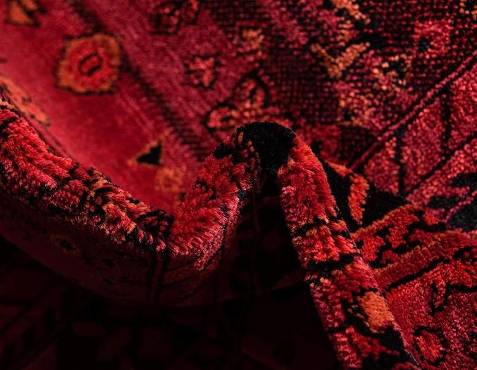 Unique Loom Tekke Collection Area Rug - Sheibani (3' 3" x 5' 3" Rectangle, Red/ Black)