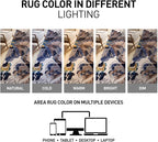 Rugshop Cream Bright Flowers Non Slip Non-Shedding Runner Rug for Hallway, Kitchen and Laundry Room, 2'7" x 8'