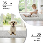 Gray Bathroom Rug 24x48 Non Slip Fluffy Bath Mat for Bathroom Floor Washable Plush Luxury Bath Rug for Tub Soft Shaggy Absorbent Shower Sink Mat