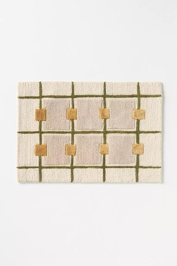 Greer Hand-Tufted Wool Rug - Elegant Taupe and Olive Geometric Pattern for Sophisticated Home Decor (2.5x10 Ft)