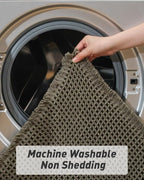 Upgraded Waffle Runner Rug, Super Absorbent Non Slip Bath Mats for Bathroom Floor, Machine Washable Bathroom Runner Rug with Tassels, Ideal for Hallway Bedroom Laundry Room, Dark Green, 17" x 48"