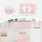 Small Bathroom Rug 17x24 Non Slip Pink Fluffy Bath Mat for Bathroom Floor Washable Plush Luxury Bath Rug for Tub Soft Shaggy Absorbent Shower Mat