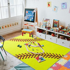 Soft Area Rugs for Bedroom, Softball Gifts for Softballs Lovers, Kids Toddlers Sport Softball Rug, Indoor Floor Boys Room Decor Carpet for Living Room, Dorms, Nursery Room, 5X7 Ft