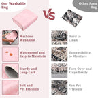 RUGSREAL Washable Rug 10x13 for Living Room Modern Abstract Area Rug Non-Slip Large Contemporary Bedroom Rug Stain Resistant Aesthetic Accent Floor Carpet Foldable Solid Rug for Home Office, Pink