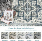 Dripex Vintage Collection Washable Area Rug - 2x3 Door Mat Small Entryway Rug Distressed Non-Slip Low-Pile Floor Carpet for Indoor Front Entrance Kitchen Bathroom Living Room Bedroom