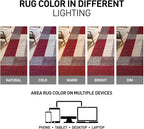 Modern Boxes Design Non-Slip (Non-Skid) Area Rug 20" X 30" Red