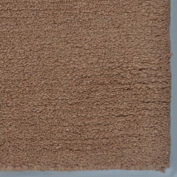Rugsotic Carpets Hand Knotted Gabbeh Wool 9'x12' Area Rug Solid Camel L00111
