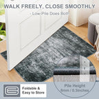WILLSUN Washable Area Rugs, 2x6 Non-Slip Boho Area Rugs for Kitchen, Living Room, Bedroom, Machine Washable Vintage Rug, Indoor Floral Print Carpet for Home Decor, Kid & Pet Friendly Mat