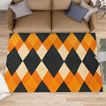 5x6 Geometric Rugs for Office - Diamond Shape Pattern Living Room Carpet, Modern Minimalism Bedroom Area Rug Kids Low Pile Rug for Indoor Outdoor Hardwood Floors Home Decor