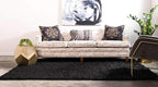 Unique Loom Solid Shag Collection Area Rug (8' x 11' Rectangle, Jet Black)