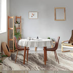LUXE WEAVERS Lagos Collection 7983 Brown 2x7 Art Deco Geometric Area Rug