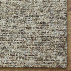 Hand Tufted Wool ECO-Friendly Area Rugs - 8'x10', Rectangle Shape, Dark Brown & Beige, Solid Plain Design, High Pile Handmade Area Rugs for Living Room, Bed Room (KWC111)