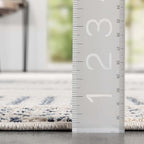 Well Woven Harlow Collection Briar Light Blue - Modern Tribal Minimalist Geometric 6x9 Area Rug - Ideal for Living Room, Dining Room & Bedroom - Durable, Stain Resistant & Easy to Clean