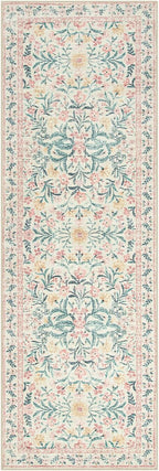 Morebes Boho Hallway Runner Rug 2x6,Floral Kitchen Runner Rugs Non Skid Washable,Super Soft Indoor Throw Carpet for Girls Bedroom Bedside Bathroom Laundry Room, Pink/Multi