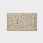 EVERGRACE Area Rugs for Living Room 3x5, Boho Floral Faux Wool Indoor Outdoor Rugs, Washable Rugs for Bedroom Entryway Dining Room Hallyway, Low Pile Floor Mat Carpet for Home Decor, Natural Beige