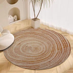 Tree Stump Growth Rings Washable Round Rugs Wood Color Texture Circle Rugs for Living Room Entryway Round Area Rug Soft Non Slip Nursery Carpet for Bedroom Dining Coffee Table 6ft