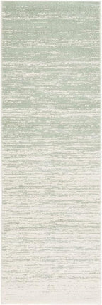 SAFAVIEH Adirondack Collection Runner Rug - 2'6" x 16' Runner, Sage & Ivory, Modern Ombre Design, Non Shedding & Easy to Clean, Ideal for Hallway, Foyer, Kitchen, Entryway, Bedroom (ADR113X)