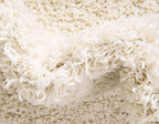 Unique Loom Solid Shag Collection Area Rug (6' 1" x 9' Rectangle, Pure Ivory)