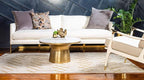 Unique Loom Marilyn Monroe Glam Collection Area Rug - Trellis (4' 1' x 6' 1' Rectangle, White Gold/ Gold)