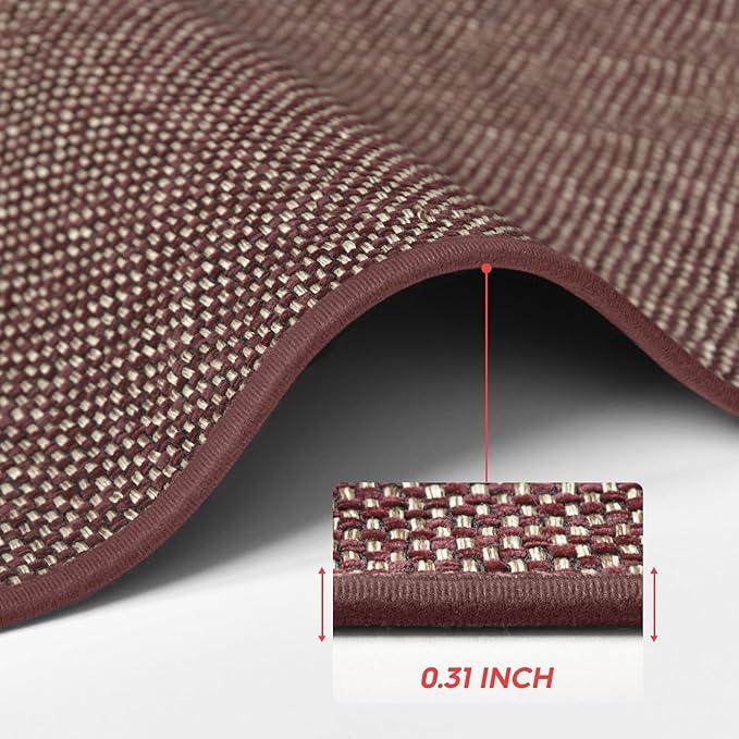 Artoid Mode Washable Non Slip Rubber Backing Kitchen Rugs Red Doormat, Absorbent Kitchen Floor Mats Front of Sink Kitchen Mats for Floor Home Decor 17x29 Inch