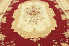 Unique Loom Versailles Collection Traditional Classic Floral Motif Area Rug (9' 0 x 12' 0 Rectangular, Burgundy/ Ivory)