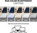 Rugshop Modern Geometric Boxes Navy Area Rug, Fade-Resistant Carpet for Bedroom, Office, or Entryway, 3'3" x 5'