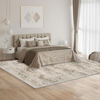 Washable Area Rugs for Living Room 4’x6’ Non Slip Low Pile Area Rugs for Bedroom Foldable Vintage Carpets