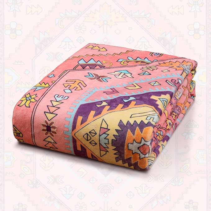 SERISSA 3x5 Boho Area Rug, Washable Non-Slip Rugs for Baby Girls Bedroom, Ultra Soft Cute Pastel Aesthetic Fuchsia Pink Rugs for Nursery Indoor Entryway Kitchen Office Kids Playroom Dorm Decor