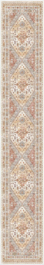 zesthome Washable Runner Rug 2.5x16 - Stain Resistant Entryway Rug,Ultra-Thin Kitchen Rugs, Anti Slip Backing Runner Rugs for Entrance Laundry Room Indoor Hallway (Orange,2.5'x16')