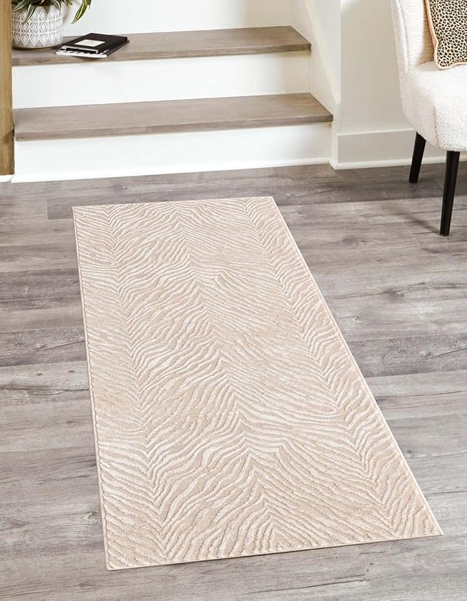 Unique Loom Finsbury Collection Area Rug - Meghan (2' x 6' 1" Runner, Ivory Beige)