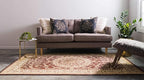 Unique Loom Versailles Collection Traditional Classic Medallion Floral Motif Area Rug (6' 0 x 9' 0 Rectangular, Brown/ Ivory)