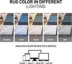 Rugshop Contemporary Modern Boxes for Open Spaces,Living Room,Large Areas,Bedroom,Kitchen Non Shedding Area Rug 12' x 15' Blue