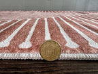 GLN Rugs Contemporary Collection - Machine Washable Area Rug, Contemporary Washable, Non Slip, Low Pile Chenille Rug, Living Room, Bedroom, Kitchen Rug (2'6" x 7' Beige Orange)
