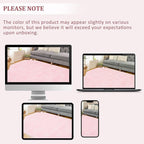 RUGSREAL Bedroom Area Rug 4x6 Modern Abstract Area Rug Stain Resistant Small Living Room Rug Contemporary Dining Room Rug Non-Slip Solid Rug Aesthetic Accent Floor Carpet for Kitchen Office, Pink