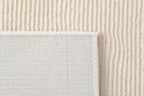 Revival Rugs Stripe 2'7"x4'11" Machine Washable Area Rug for Kitchen Bedroom - 100% Recycled Oeko-TEX Certified, Medium Pile, Beige, Cream