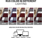 Rugshop Modern Geometric Boxes Red Area Rug, Non-Shedding Carpet for Living Room, Large Bedroom, or Open Spaces, 9' x 12'