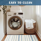 jinchan Boho 2x3 Rugs for Entryway - Moroccan Machine Washable Doormat Soft Bohemian Small Throw Rug Non-Slip Carpet for Entrance Kitchen Laundry Room Bedroom (2‘x3', Blue)