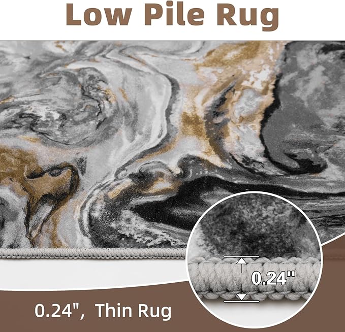 8x10 Area Rugs for Living Room, Modern Abstract Rug for Bedroom, Contemporary Machine Washable Rug, Large Stain Resistant Carpet for Dining Room Playroom Home Office, Pet & Kids Friendly
