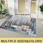 COMSLE Door Mat Soft Absorbent Indoor Front Entryway Rug Machine Washable Entrance Mats for Muddy Paws Non Slip Throw Rugs 20" x 32" Doormat for Inside Foyer Bedroom - Gray