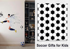 Soft Soccer Rugs for Bedroom, Machine Washable, Cute Bedside Boys Area Rug for Kids Toddlers Teens, Soccer Lovers Home Decor Indoor Carpet for Living Room, Dorms, Nursery, 3x4 FT