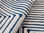 GLN Rugs Contemporary Collection - Machine Washable Area Rug, Contemporary Washable, Non Slip, Low Pile Chenille Rug, Living Room, Bedroom, Kitchen Rug (6' x 9' Blue Ivory)