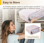 Washable Area Rugs Square 7ft Non-Slip Modern Abstract Soft for Living Room Entryway Bedroom Nursery, Print Pattern, Grey Pink