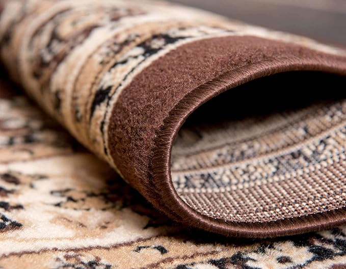Unique Loom Sialk Hill Collection Area Rug - Washington (4' 1" x 6' 1" Rectangle Brown/Black)
