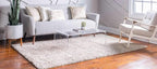 Unique Loom Davos Shag Collection Area Rug - Solid (4' 1" x 6' 1" Rectangle, Linen)