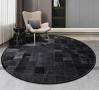 Round Area Rug – Soft Modern Carpet for Living Room, Bedroom, Entryway – Non-Slip Durable Floor Mat for Home Décor (Black_10X10)