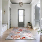 CAMILSON Indoor Outdoor Rug, Multi 7’10”x10’ Leaf Tropical Botanical Area Rugs for Indoor and Outdoor patios, Easy-Cleaning Non-Shedding Living Room, Garden and Kitchen Washable Outside Carpet (8x10)